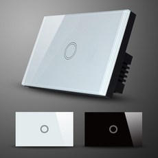 《AS01》120型遙控版單切牆面觸控開關，遙控開關，玻璃面板可搭配BroadLink控制器, 1個, AS01白, AS01白