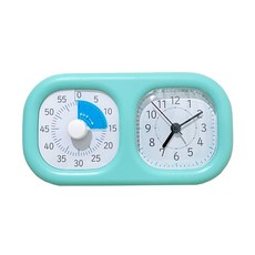 日本原裝 SONIC LV-3521 兒童學習時鐘，專注力訓練時間管理教具，幼教必備, 1個, 薄荷綠