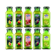 요가 이탈리아산 과일 음료 시음 10병 세트(배 살구 복숭아 망고 복숭아 바나나) 200ml 병 × 10개