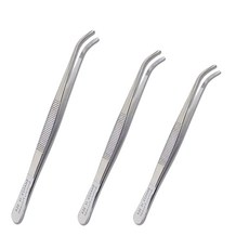 의료용 스텐레스 곡자형 드레싱 핀셋 14cm + 16cm + 20cm 세트, 1개