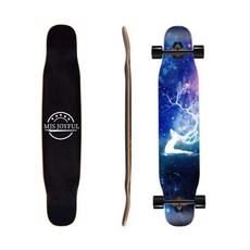 MJS 스케이트보드 롱보드 KC인증 댄싱 입문용 최신상, 블루, 1개