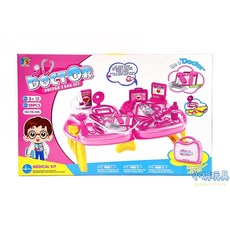 小胡玩具 28PCS 隨身手提醫具箱 手提箱醫具台 醫生玩具 扮家家酒 兒童玩具【小胡玩具(電子發票)】, 1個