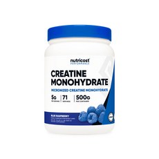 Nutricost 마이크로나이즈드 크레아틴 모노하이드레이트, 1개, 500g