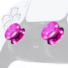 PS5 컨트롤러용 익스트림레이트 커스텀 실버 메탈 엄지스틱 PS4 알루미늄 아날로그 스틱 조이스틱 교체 (Color-Purple), Purple, 1개, 보라색, JPFC005