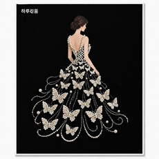 [하루리움] DIY 보석 진주 드릴 페인팅 키트 홈데코 인테리어 장식 세트, ZZH018, 1개, 30*40cm