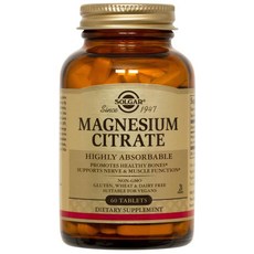 SOLGAR 檸檬酸鎂錠, 60顆, 1個