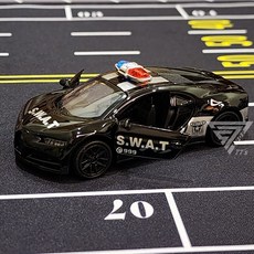 【台灣出貨】1:43合金超跑模型車，仿真警車合金模型，兒童玩具賽車, 【警車】布加迪, 1個