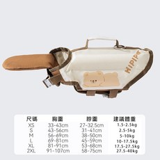 獅子王寵物 強浮力卡通造型狗狗救生衣 夏季寵物游泳衣, 4#小熊款,【XL】建議17.5-27.5KG, 1個