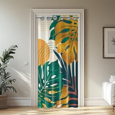 CHGCRAFT 출입구 커튼 보헤미안 기하학적 도어 슬라이딩 옷장 방 칸막이 창문 거실 침실 교실용 99.1 x 200.7cm39 79인치 155303