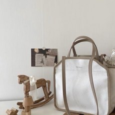 韓系帆布挺版簡約設計媽媽包 大容量多隔層媽媽外出必備, 米色｜內含小包包款式以實拍圖為主,約26x24.5x14cm