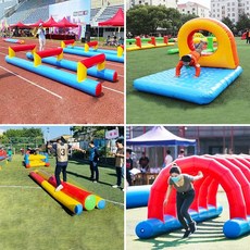 에어바운스 경기 스포츠 체육 단합 평형대 교구 야유회 세트, 재미있는 장애물 두껍게 내부