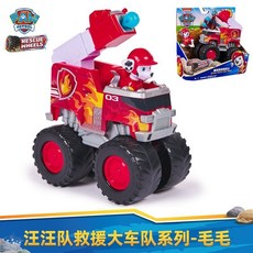 汪汪隊立大功怪獸變形大腳車 洛希布巴阿奇狗狗救援彈射巡邏車玩具, 1個, 毛毛大腳車 16釐米可發炮彈