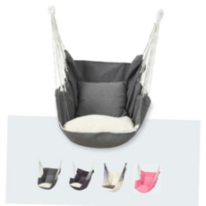 야외 정원 그네의자 해먹그네 캠핑해먹 흔들의자 해먹, 진 보라, 1개