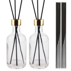 공병상회 디퓨저 DIY 소분용기 OS위스키200 투명 유리병 2P + 리드스틱 10P 세트, 2개, 200ml, 골드캡