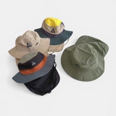 키들리KC 배색넥쉴드플랩캡<br><그린-네이비/베이지/블루-오렌지/카키><br>*FREE(48~52)*