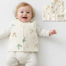 아동 수면 조끼 순면 아기 신생아 유아 수면 조끼 누빔 어린이