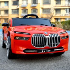 아기자동차 BMW i7 럭셔리세단 유아전동카, 전기 구동, 1개, 4륜 레드 12V7