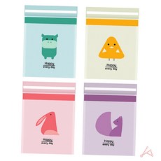 원디자인 붙이는 쓰레기봉투 15매입 일회용쓰레기통, 병아리