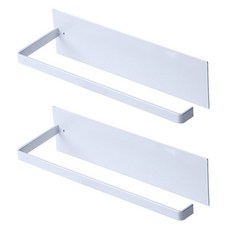 몰래 접착식 무타공 키친타올걸이, 화이트, 2개