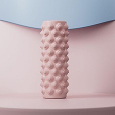 新品 泡沫軸肌肉放鬆按摩滾軸狼牙棒瑜伽柱滾輪 副廠商品, 粉色, 旗艦款/3輪 刺球按摩棒, 1個