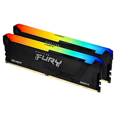 金士頓 KINGSTON Fury Beast DDR4 3200 高效能含散熱片 雙通道 記憶體 8GB 16GB 32GB, KF432C16BB2AK2/64, 1套