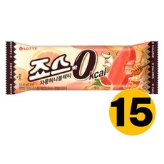 롯데 간식 디저트 탕비실 죠스바 영칼로리 자몽허니블랙티 80ml 15개