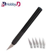 HobbyD 팔각형 홀더 아트나이프 세트 JY1001-블랙, 1개