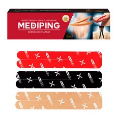 [파워풀엑스] 메디핑 (MEDIPING) 택1_붙이는 파스/ 스포츠테이핑/ 근육테이핑, 레드