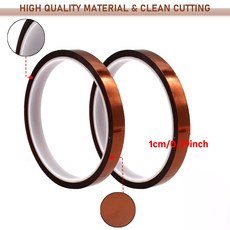 33M 폴리이미드 테이프 FPC 저항성 고온 찢김 10MM 25MM 핑거 수리용 골드 PCB 방지 캡톤, 10mmx33mx2pc, 33백만