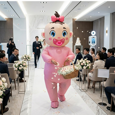 꼼스 베이비에어슈트 결혼식 화동 할로윈 젠더리빌 파티