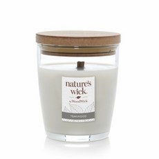 蠟燭森林 Woodwick 10oz 玻璃瓶 木芯竹蕊香氛蠟燭 (綠茶青檸/林地玫瑰/柚木苔蘚/海鹽茉莉/秘魯聖木), 柚木, 1個