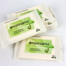 웰하임비데물티슈 휴대용 10매 화장실용 휴지 화장지, 1개