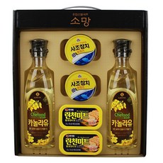 소망 선물세트6P 햄오일 명절선물 사조참치 런천미트 카놀라유 오일 식용유 케이스포장 163830, 소망 선물세트6P 햄오일 명절선물 사조참치 런천미트 카