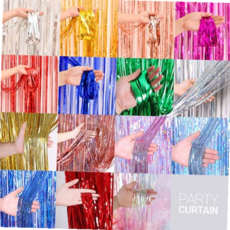 글리터커튼 파티커튼 15종 홈파티 생일파티 장식용품, 샤이니 골드