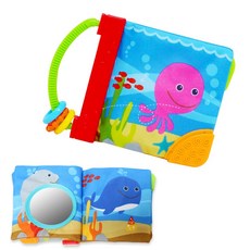 [아페페] 호기심 자극 영유아용 바다 동물 그림책 손잡이 헝겊책 감각 놀이북 KR4238 헝겁책 아기헝겁책