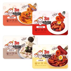 [이응떡볶이] 구멍난 쌀떡볶이 4종 4팩 정석세트 (오리지널+매콤로제+까르보나라+소떡) 즉석 / 국물 / 떡볶이, 1세트, 1.12kg
