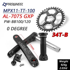 자전거 PROWHEEL 스노우 바이크 크랭크 셋 170mm 크랭크 28T 30T 32T, MPX11-TT-100 34T BB, 1개