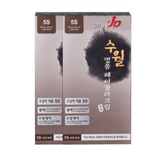 수월 명품 헤어 칼라크림 염색약 5S, 자연갈색, 2개