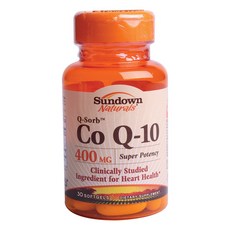 Sundown Naturals Co Q-10 400 毫克軟膠囊無糖無麩質, 1個, 30 件