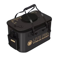 접히는 낚시 활어 물고기 해루질 두레박 보관통, 블랙