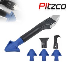 피츠코 실리콘 스크레이퍼 4in1 스틸 타일 줄눈 실리콘제거기 헤라 줄눈칼, 1개