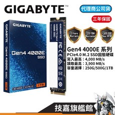 GIGABYTE 技嘉 Gen4 4000E M.2 固態硬碟 512GB/1TB PCIe4, G4000E Gen4【500G】