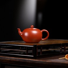 宜興原礦手工紫砂壺家用小品, 1個, 一粒珠150毫升大紅袍泥