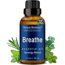 스트레스 해소 오일 블렌드 30ml - 및 아로마테라피를 위한 진정 휴식, Breathe, 1 Fl Oz (Pack of 1)