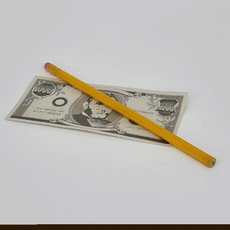 지폐 뚫는 연필 마술 신기한 펜슬 지폐 통과 교육 배우기, 1개