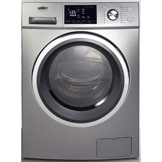 Summit 가전 SPWD2203P 24인치 와이드 115V 세탁기건조기 콤보플래티넘 포함 2.7 Cu.ft 용량 LCD 디스플레이 16회 세탁 사이클 1300 RPM 스테인리스