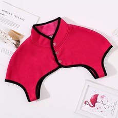 어깨 넥 목 산모 남녀는 여름 수면 방한 보호 보온 조끼 워머 잠자는 중년, X. 로즈 레드 칼라와 벨벳