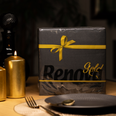 Renova 金標彩色餐巾紙巾, 40張, 1包, 黑色