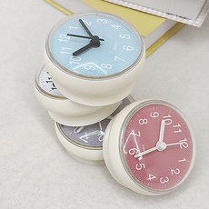 파스텔 마카롱 무소음 욕실 방수시계 4color / 욕실시계 화장실시계 미니시계 탁상시계 벽시계, 블루