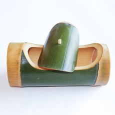 手工竹筒飯竹筒 帶蓋竹筒, 1個, 長度15到20釐米,直徑7---9釐米